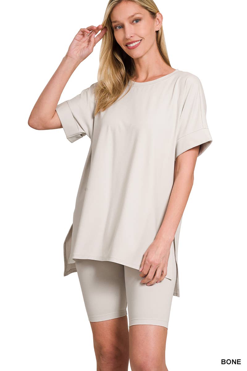 42POPS – wholesale Mjukisset – Dam – .Mikrofibertopp & Bikershorts 2-delat set46