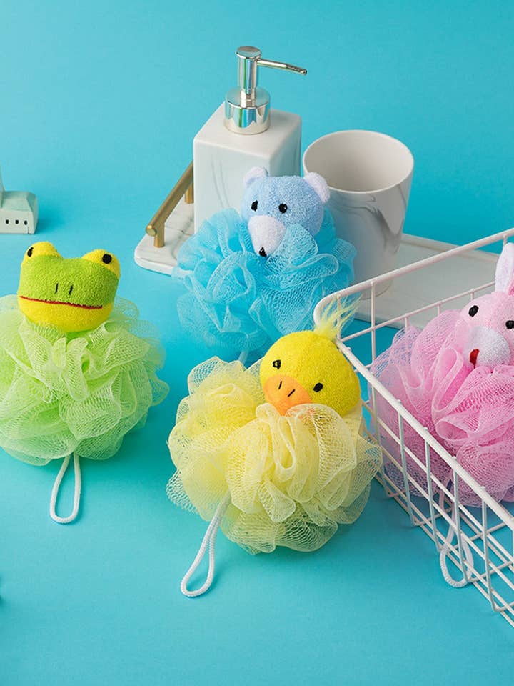CWMM8748_CUTE DOLL SUPER CHILDREN'S BATH SPONGE BATH FLOWER for wholesale by NINEXIS