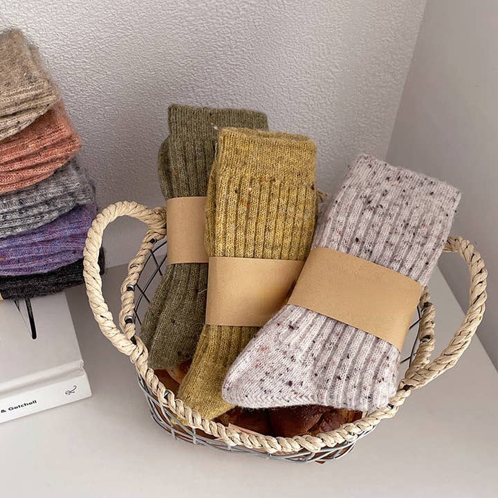 Funkyrel® Atzbranding Limited - Wholesale Socks - Women's - Rufia - 4 Paris Warm Wool-Blend Socks