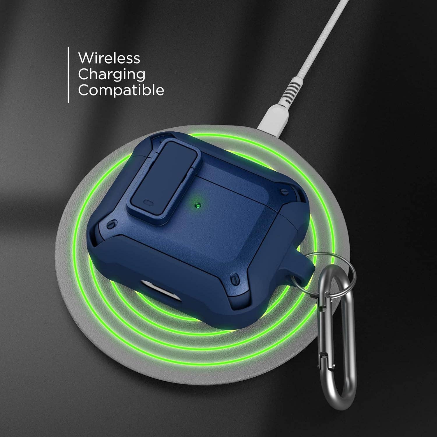 Infinite Basics - Wholesale Earphone/Headphone Case - Unisex - Compatible with Airpods Case 3rd Generation, Rugged Full-Body Protective Carrying Case with Keychain (Airpod 3 2021) Blue1