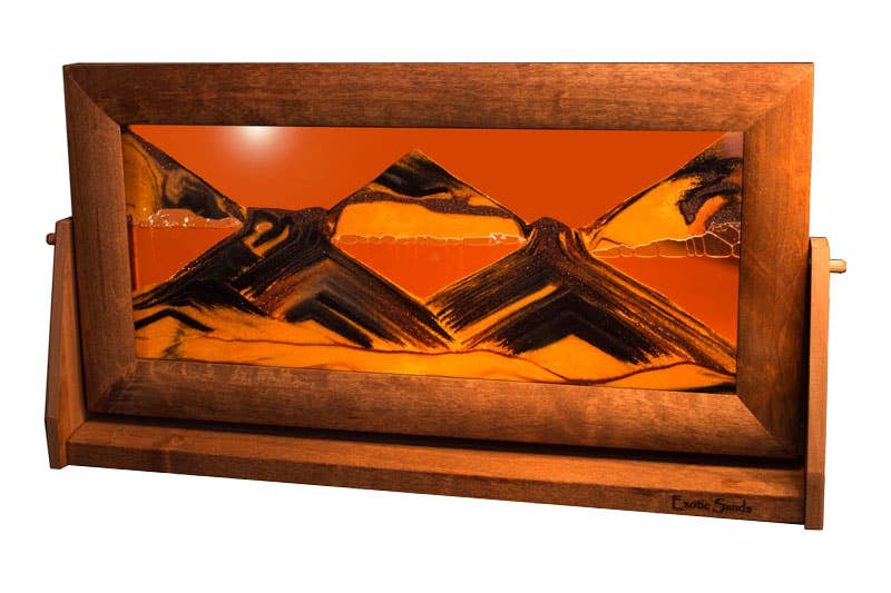 Exotic Sands, Inc. - Vente Décorations de table - Tableaux de sable mouvant en bois d'aulne (traditionnel)13