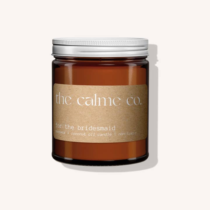 Bougie à la cire d'abeille pour la demoiselle d'honneur pour la vente par The Calme Co