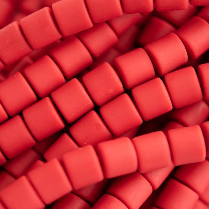 Cara & Co Silicone Craft Supply - Wholesale Beads - Polymer Clay Cylinder Heishi Bead Strands