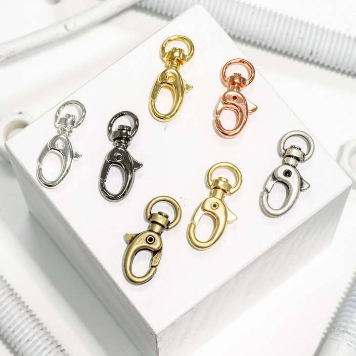 Drehbarer Karabinerverschluss 30 mm x 15 mm – einzeln verkauft für den Großhandel von Continental Beads