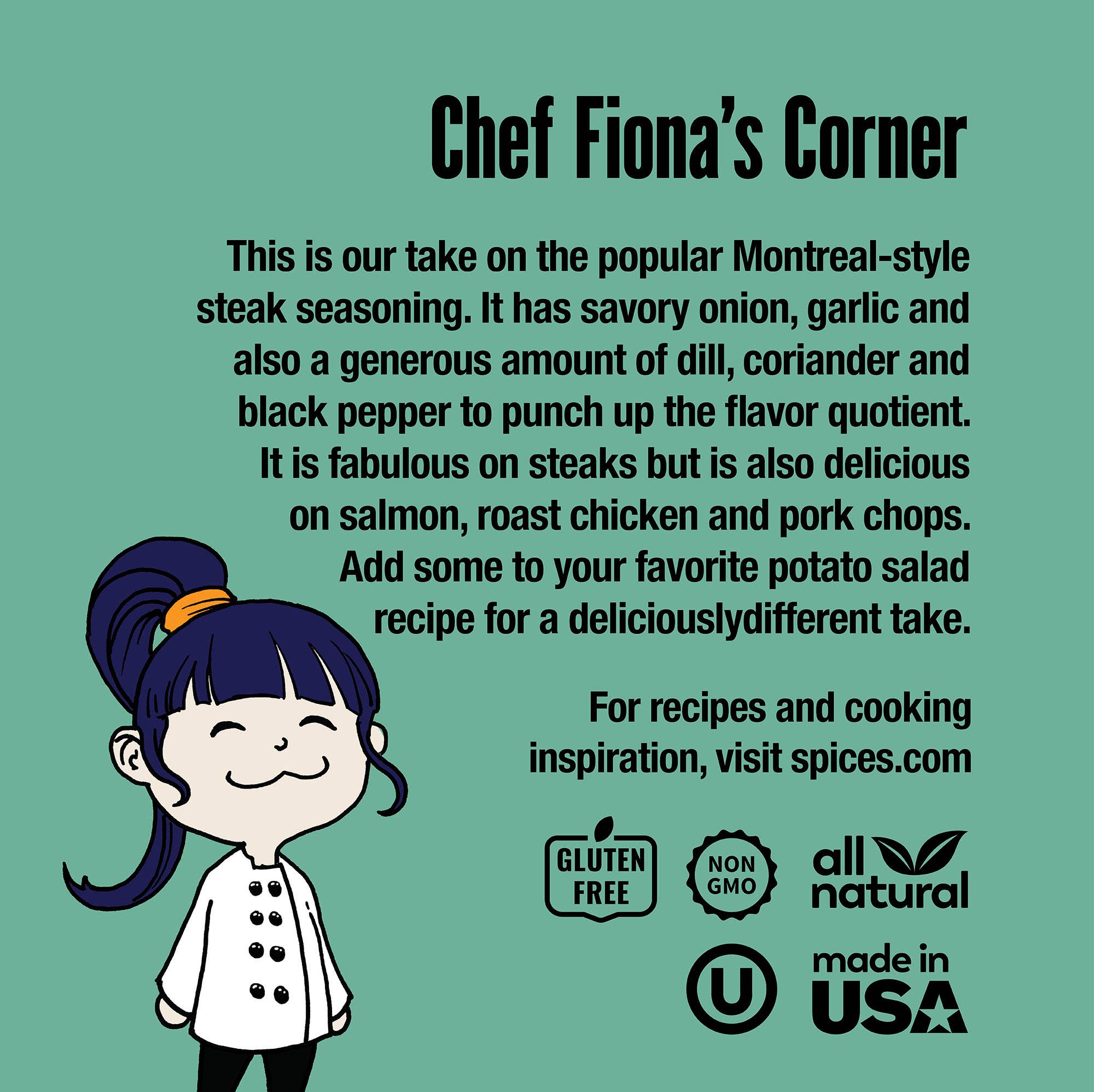 THE SPICE LAB - Wholesale Dried Spice Mix - Mont Royal Steak Seasoning - Case of 6 - 5 oz Shaker Jars2