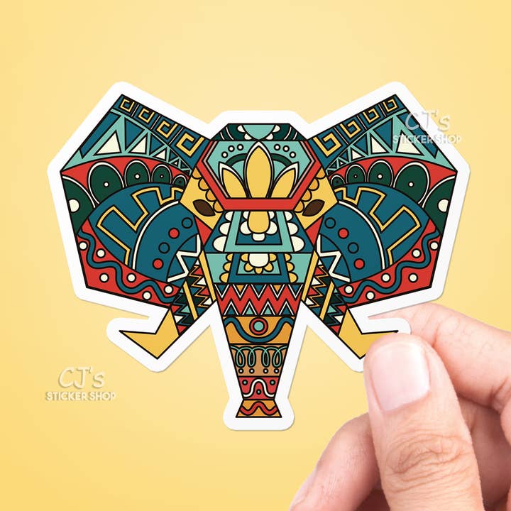 Elephant Sticker Vinyl Decal for wholesale by CJ's Sticker Shop