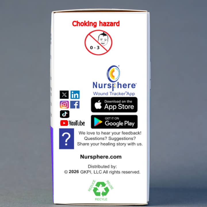 Nursphere Original Dome Bandages - Wholesale Bandaids/Bandages - Nursphere® Original Curve Dome Bandages™/Wound Tracker™ App1