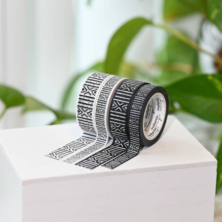 Melanin Meanings - Wholesale Washi tape - Mudcloth African Textile Inspired Washi Tape Set