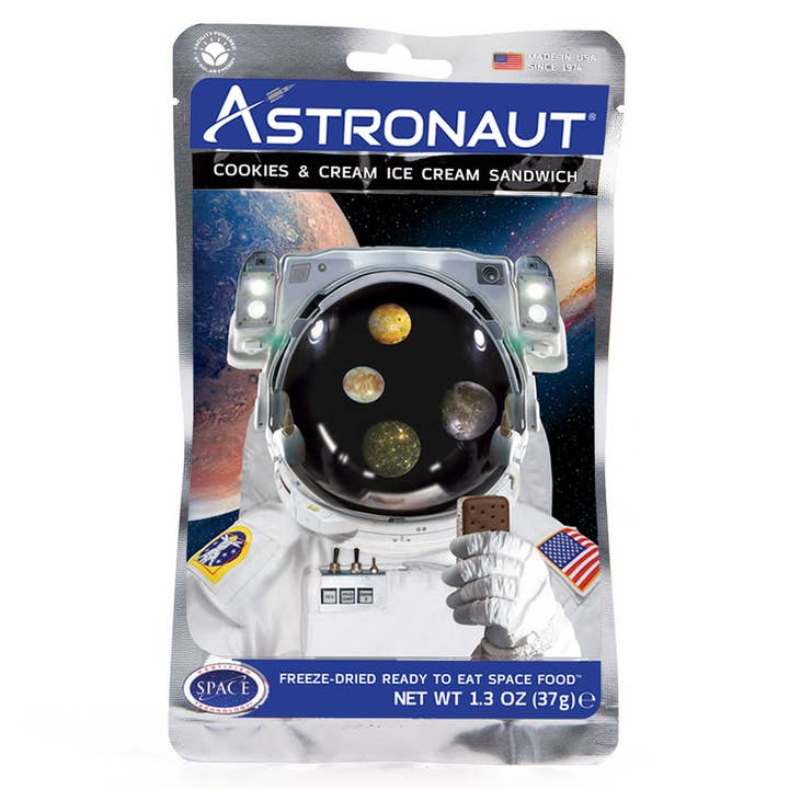 Astronaut Foods Cookies and Cream Ice Cream Sandwich for wholesale by Edu-Sci