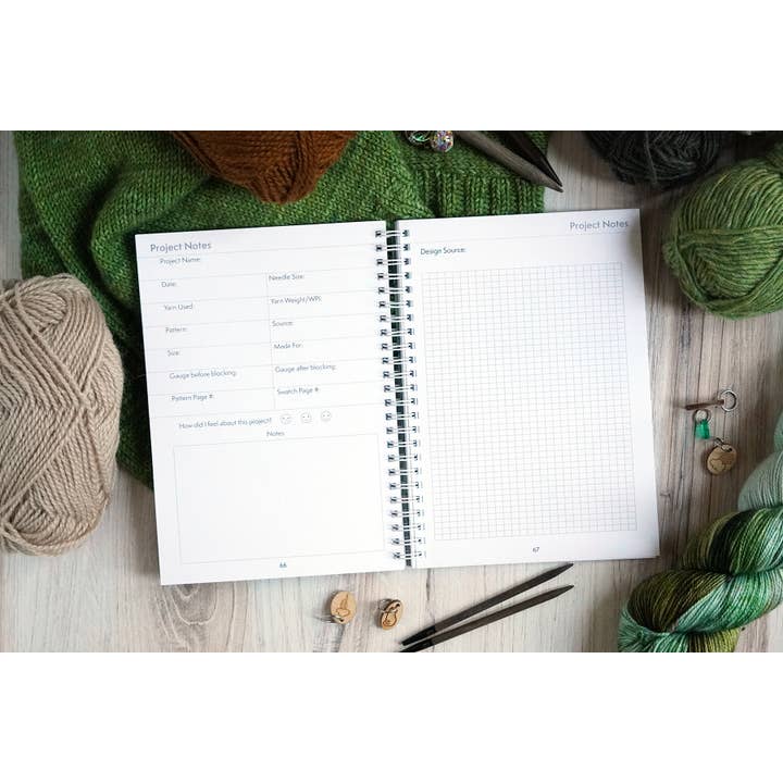 Bri Larson Art - Wholesale Knitting/Crochet Supplies - The Knitter's Design & Project Notebook / Forest