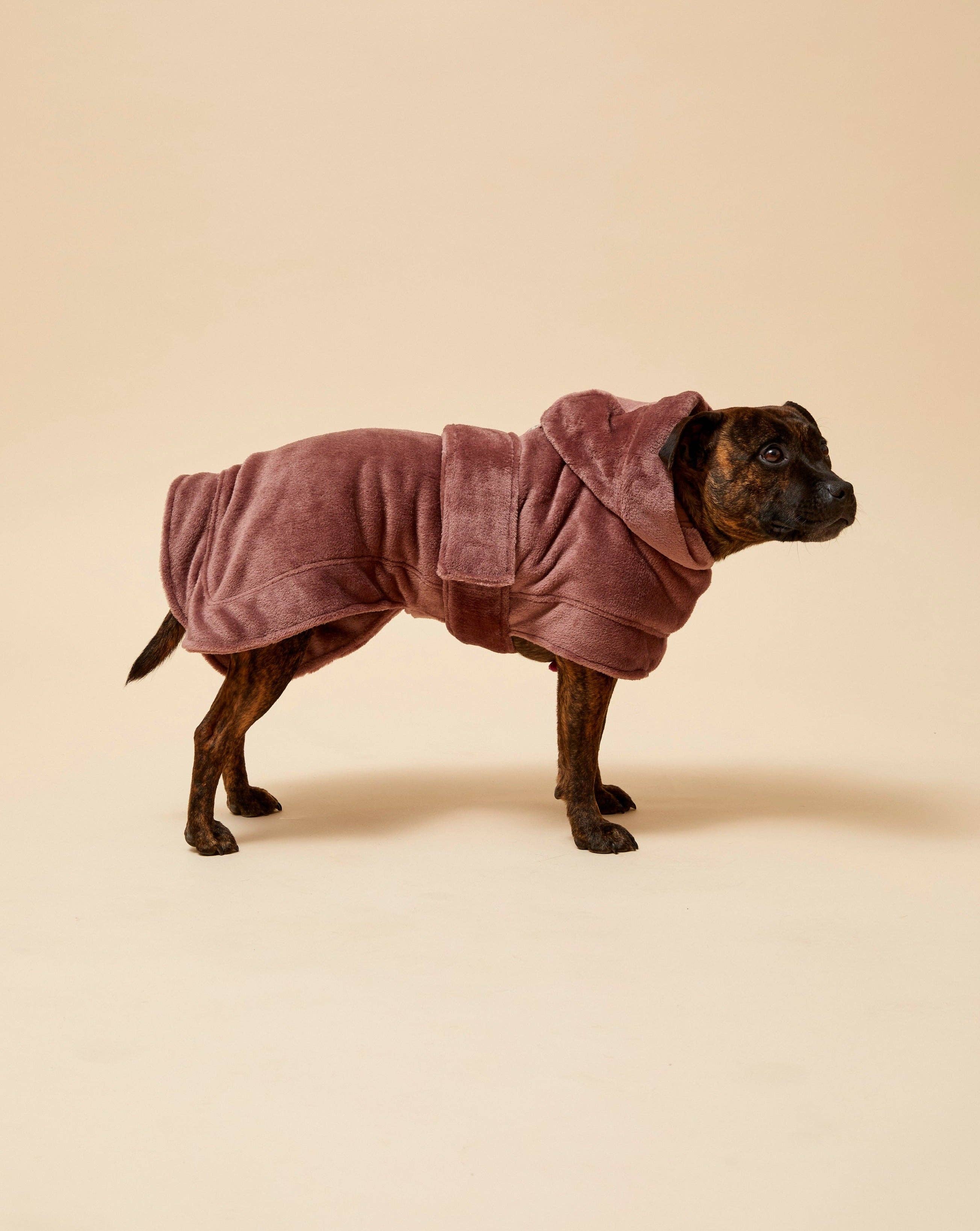 Darren & Phillip – hoodie - Cão por atacado – Roupão Calmante Original para Cães - Chocolate, Combina com Roupão Humano1