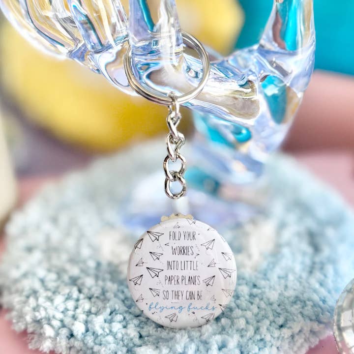 Flying Fucks 1.5" Keychain for wholesale by HandCrofted