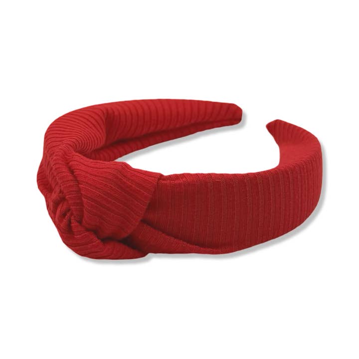 Rød ribbet hårbøjle for engroshandel hos The Happy Headband Co