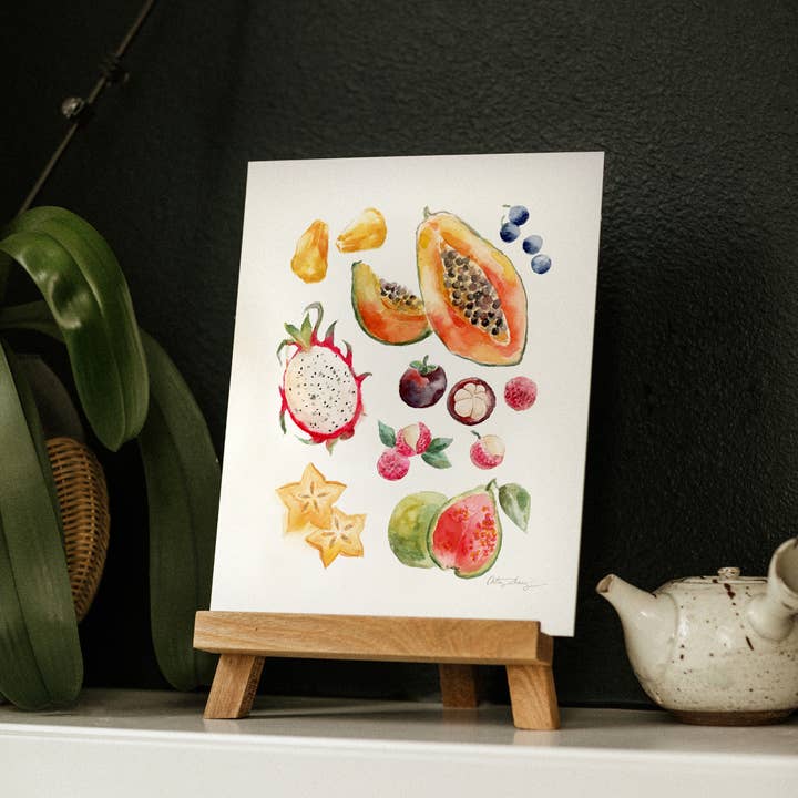 Easy Sunday Club - Wholesale Art Print - Uncommon Tropical Fruits Watercolor Art Print2