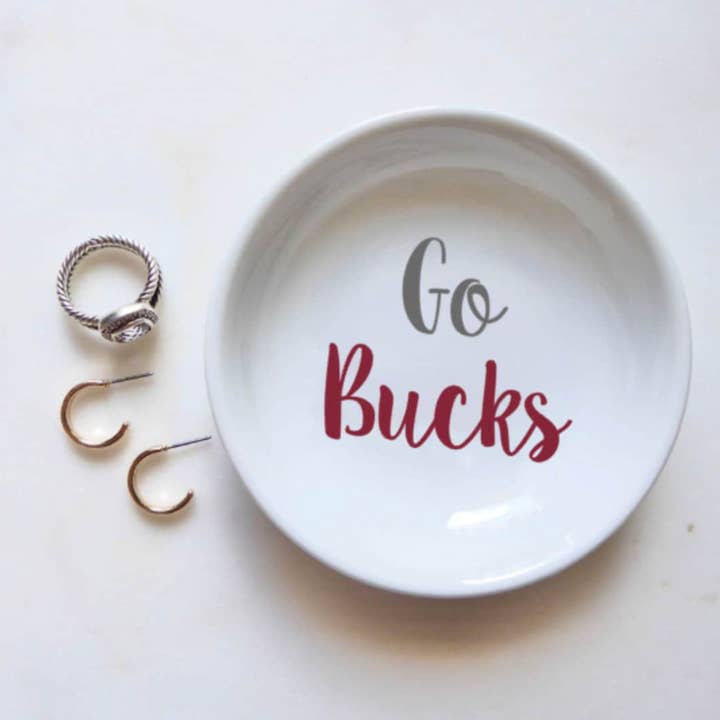CourtPerkDesigns LLC - Wholesale Jewelry Dish - Go Bucks Ring Dish / Ohio State University