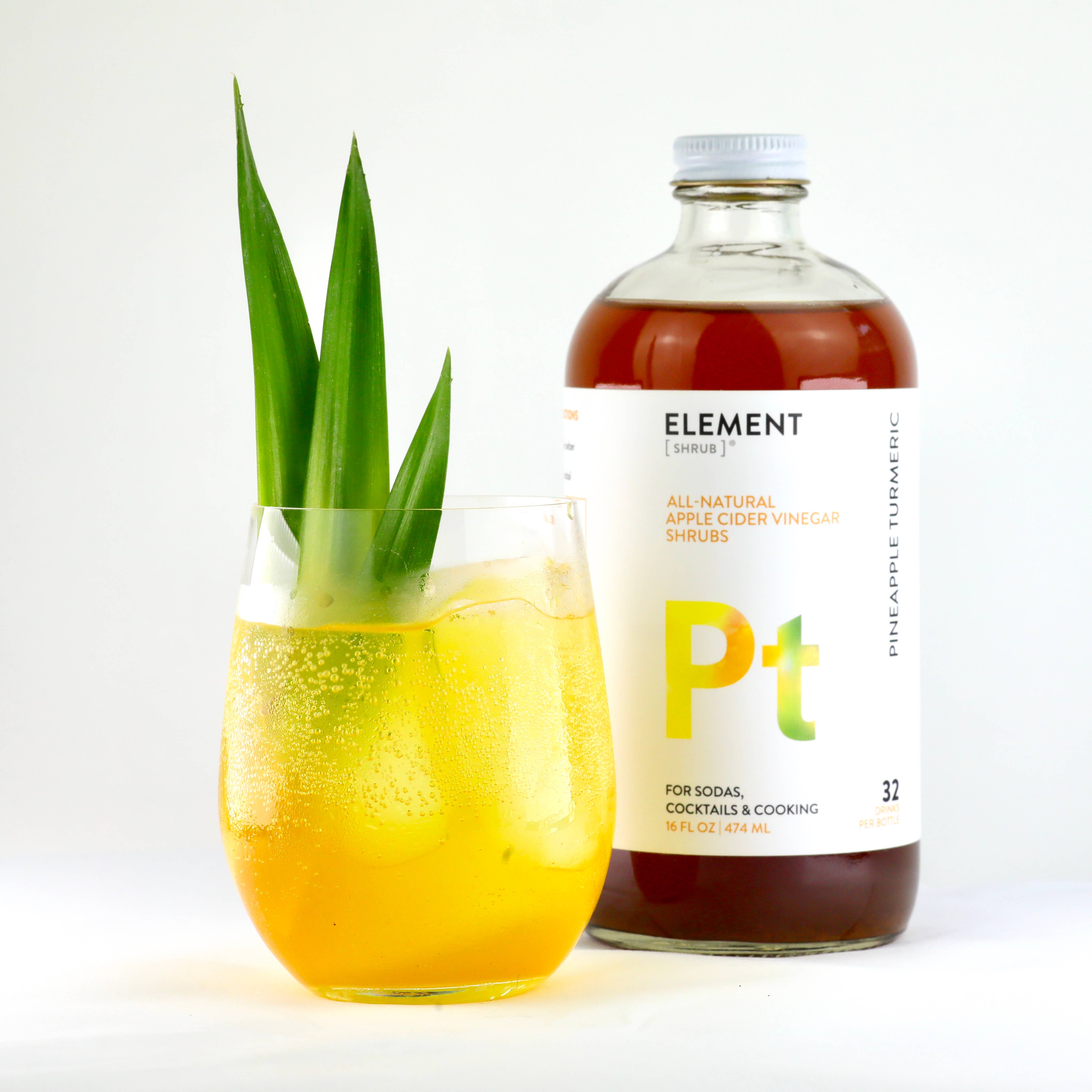 Element Shrub - Wholesale Non-Alcoholic Aperitif/Mocktail - Pineapple Turmeric Shrub 237ml2