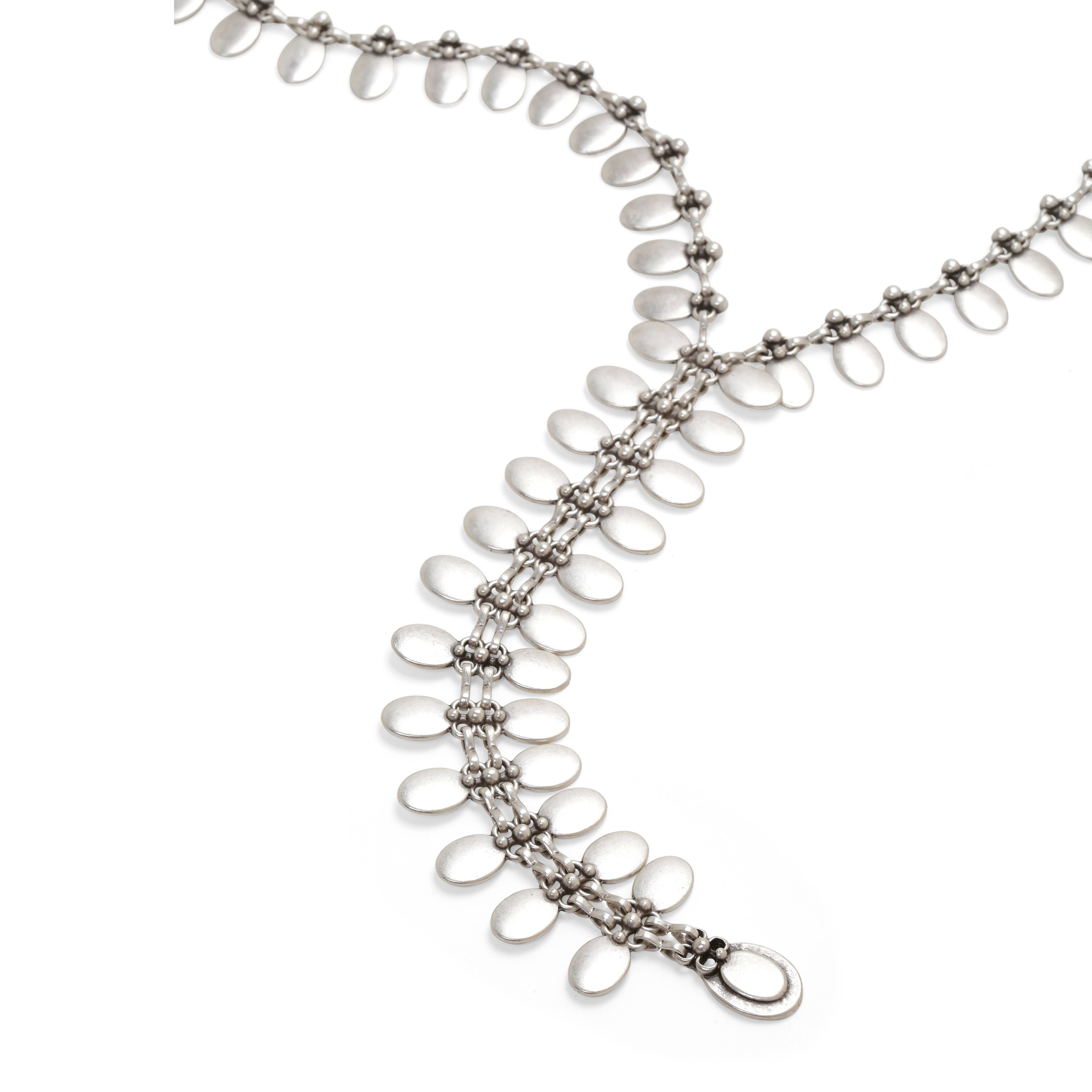 Chanour - Wholesale Link & Chain Necklace - Handmade Plain Oval Pewter Necklace - 17531