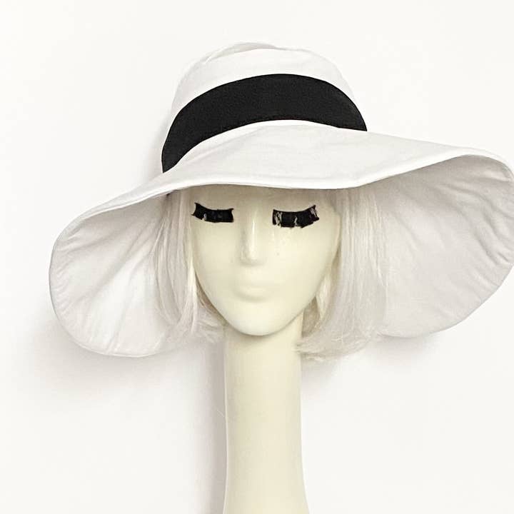 Chapéu de viseira de sol branco por atacado de Bella Starr