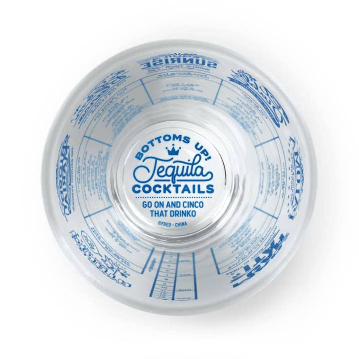 Fred & Friends - Wholesale Cocktail/Liquor Glass - Good Measure Recipe Glass - Tequila