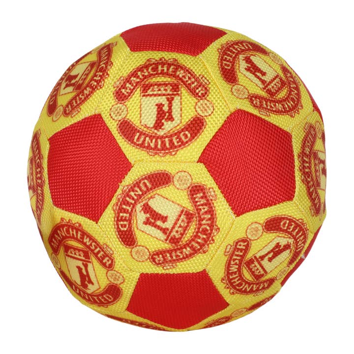 Manchewster United Soccer Ball – Plush Squeaky Dog Toy for wholesale by Chomp Haus