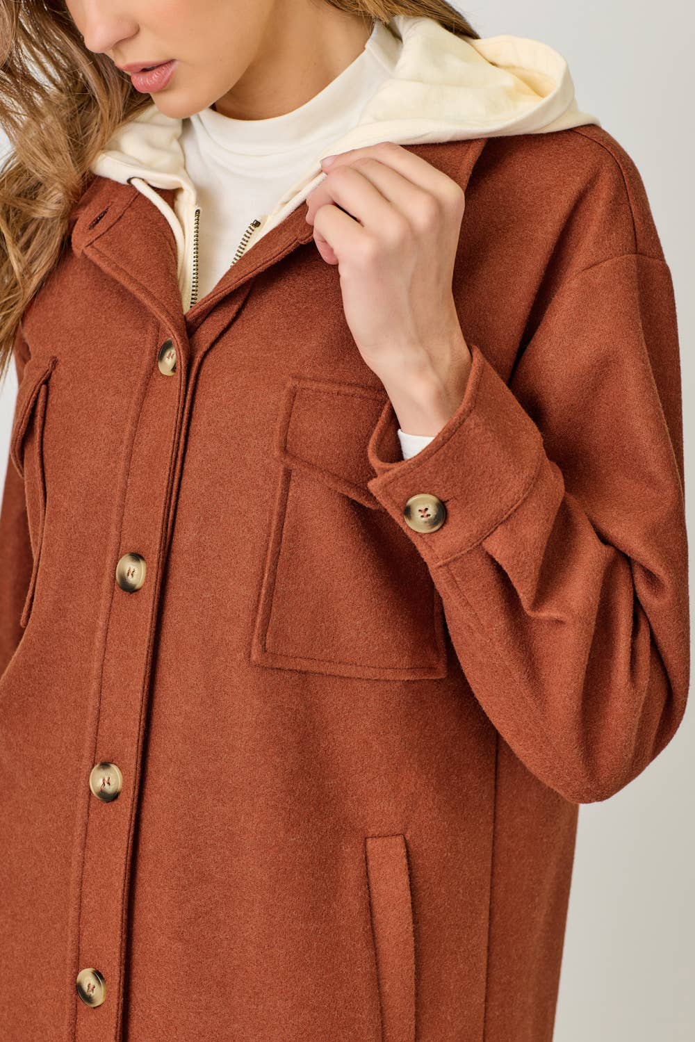 Mystree – Engroshandel Frakke - Dame – 60737 Twofer hættetrøje massiv frakke13