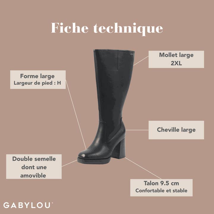 Gabylou - Wholesale Boots - Women's - 2XL Boots for Wide Calves - Model Melissa4