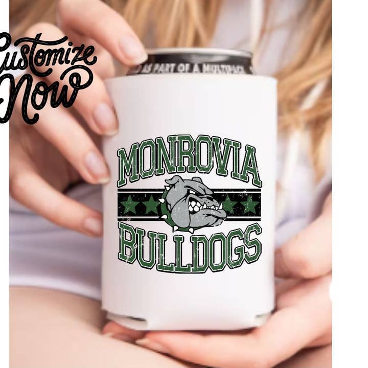 Custom 2-Color Team Spirit Koozie — Personalized with Name for wholesale by 222 PARKSIDE