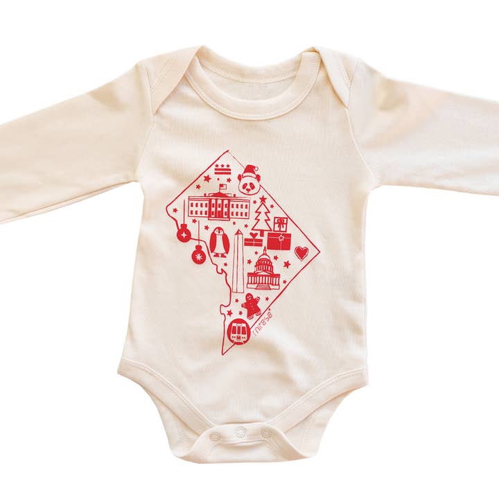 My DC Holiday: Long Sleeve Onesie for wholesale by Mirasa Design