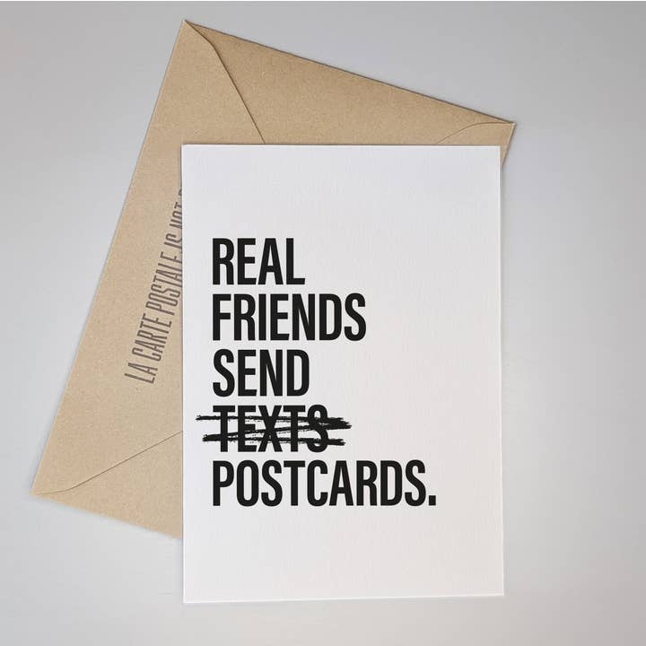 Card "Classic almost": real friends (with envelope) for wholesale by Le shop de Bulma