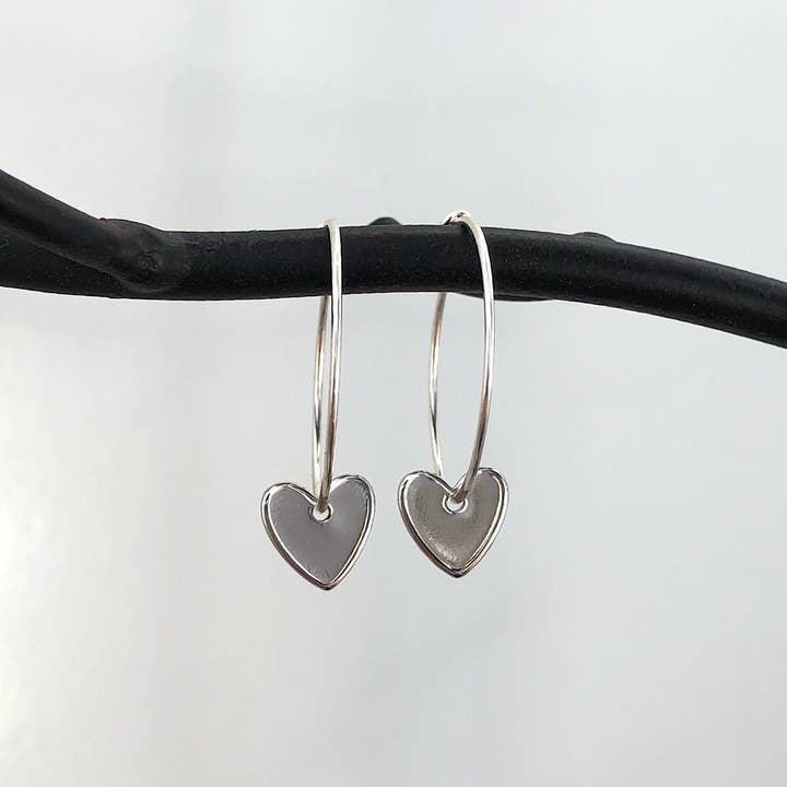 Isabelle Grace Jewelry - Wholesale Hoop Earrings - Heart Hoop Earrings