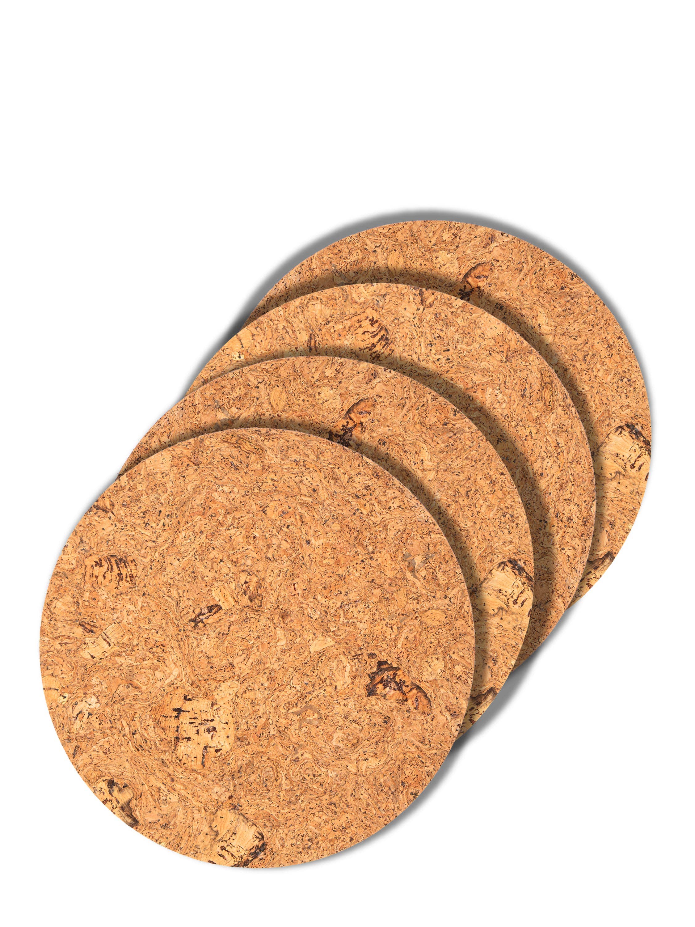 YOD&CO – wholesale Placemat – Round Natural Cork Placemat Set of 4 - Natural0
