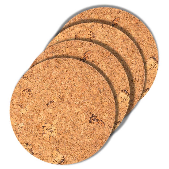 YOD&CO – wholesale Placemat – Round Natural Cork Placemat Set of 4 - Natural0