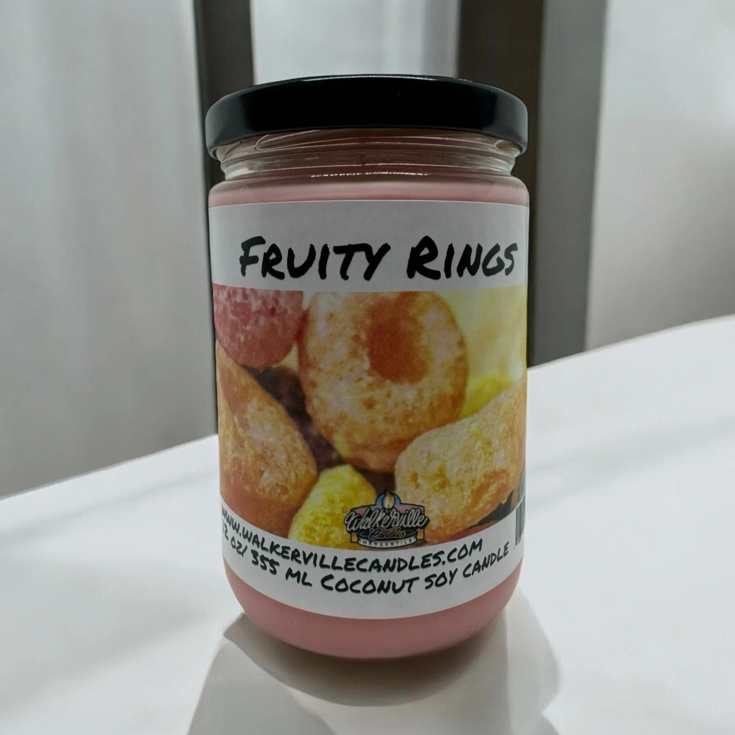 Walkerville Candles - Wholesale Jar/Filled Candle - Fruity Rings Eco-friendly 12 oz Coconut Soy Candle8