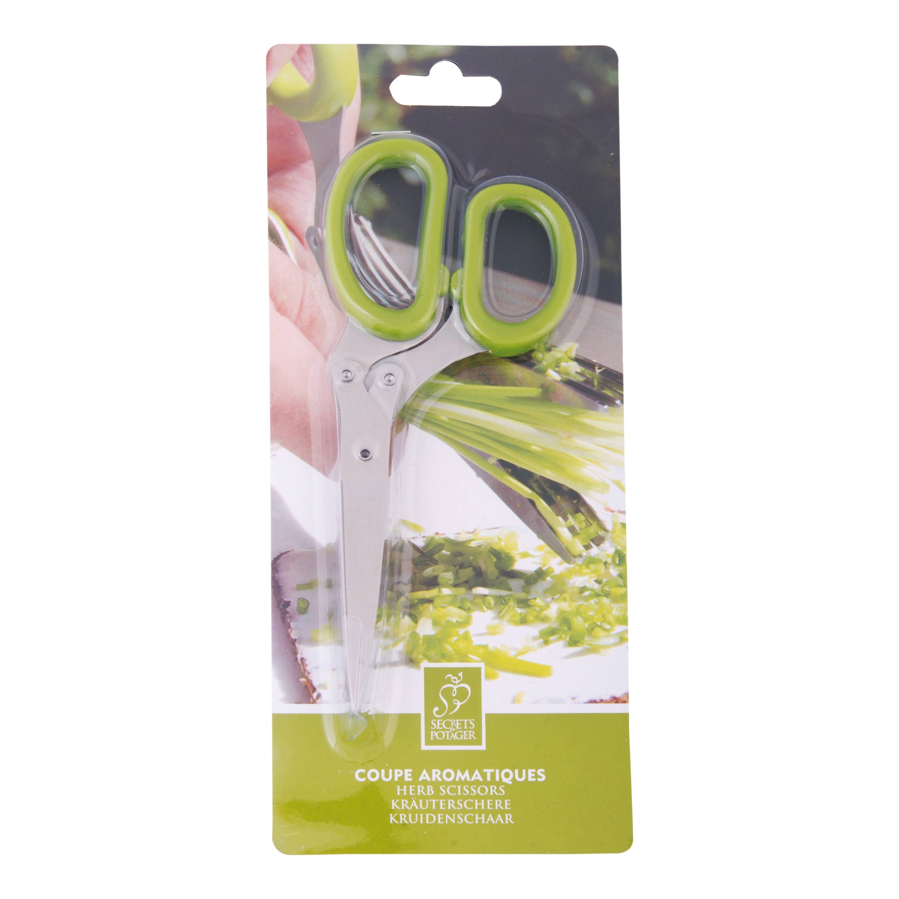 Esschert Design USA - Wholesale Scissors and Shears - Herb Scissors on Blister Pack, Stainless Steel, Green1