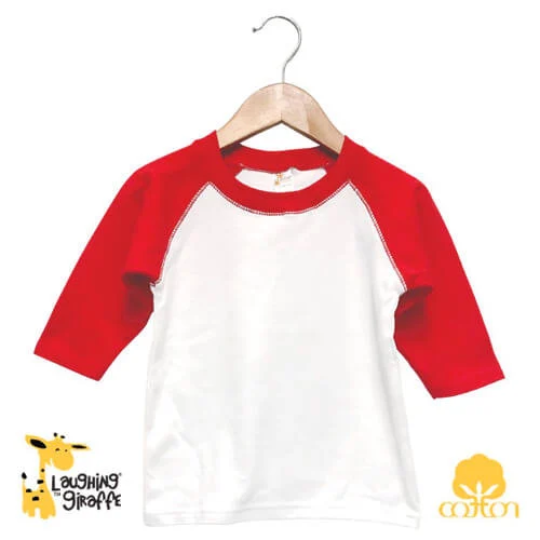 Laughing Giraffe - Wholesale T-Shirt - Baby - Laughing Giraffe Cotton Blank Baby Raglan Baseball T-Shirt4