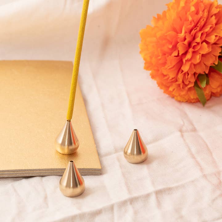 The Golden Altar – Porta-incenso por atacado – Suporte de incenso de lágrima de latão2