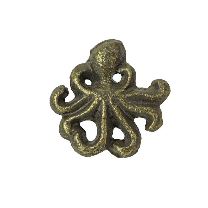 Zeckos - Wholesale Knob/Pull - Rustic Bronze Cast Iron Octopus Drawer Pulls Set of 6