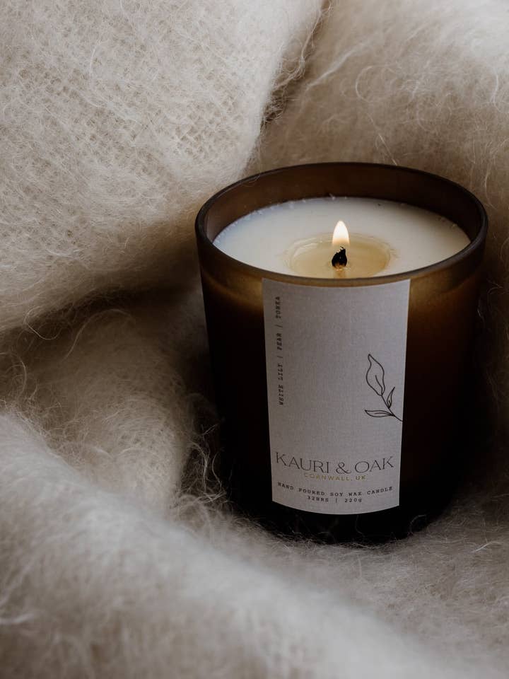 Sage, Thyme & Sea Salt Soy Wax Candle From Cornwall for wholesale by Kauri & Oak