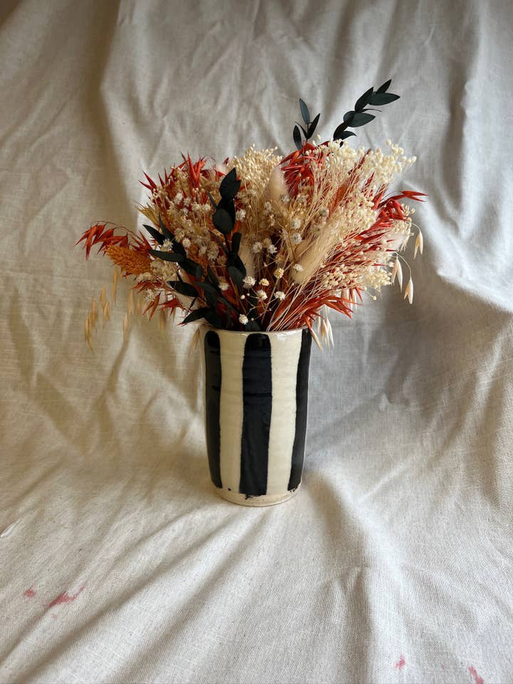 Stripe Large Vase for wholesale by Charlotte Manser Ceramics