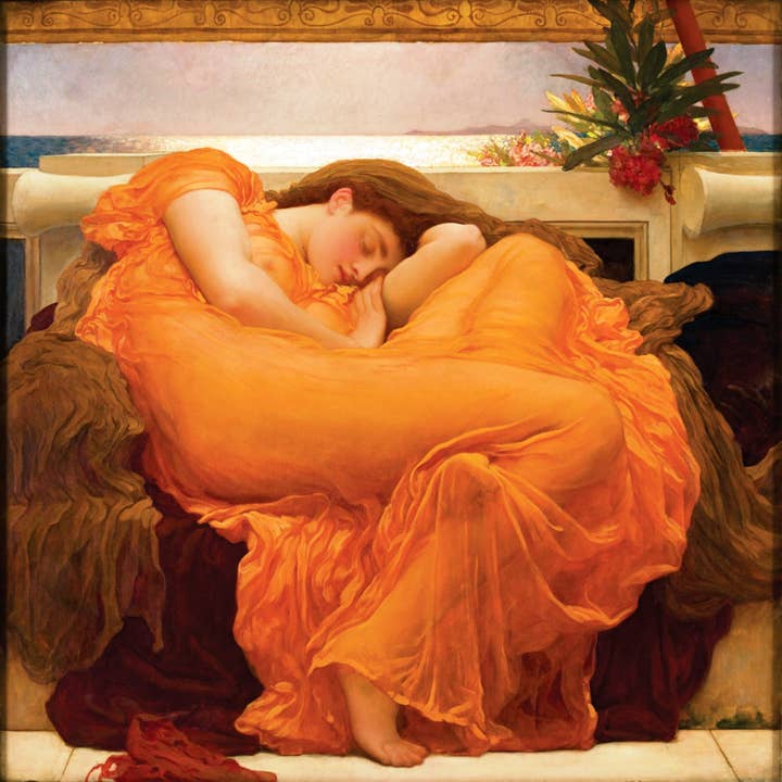 Flaming June av Frederic Leighton Affischtryck för wholesale av PERIOD PRINTS