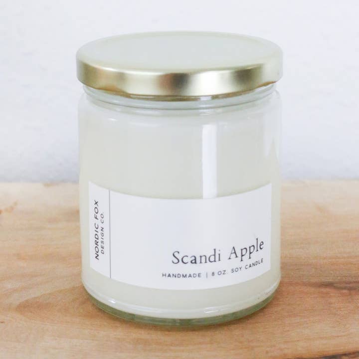 Nordic Fox Design Co. - Wholesale Jar/Filled Candle - Scandi Apple Handmade Soy Candle0