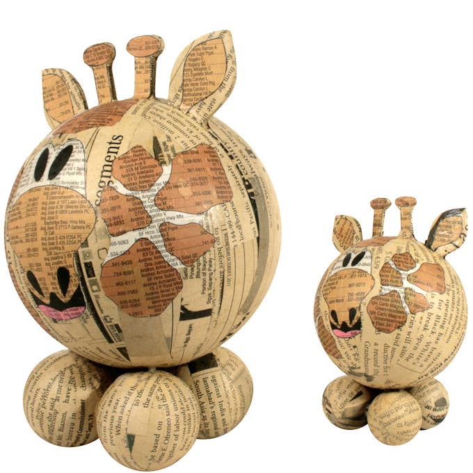 One World Projects - Wholesale Sculpture - Paper Mache Giraffe Sculpture2