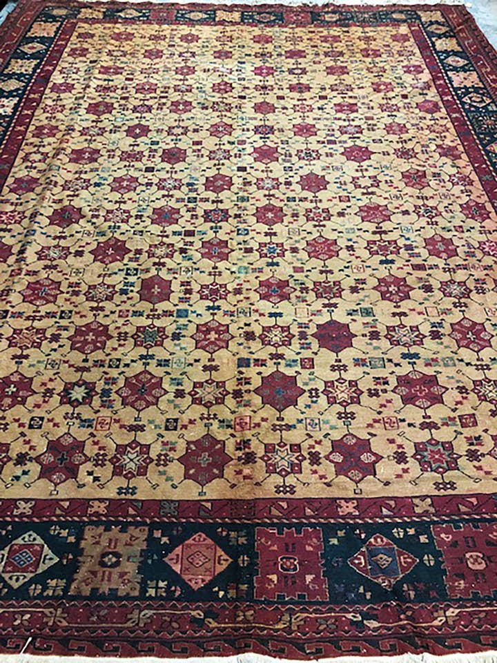 Tapis en laine Sumak 11,5 x 9 cm/Color Run pour la vente par Natto USA