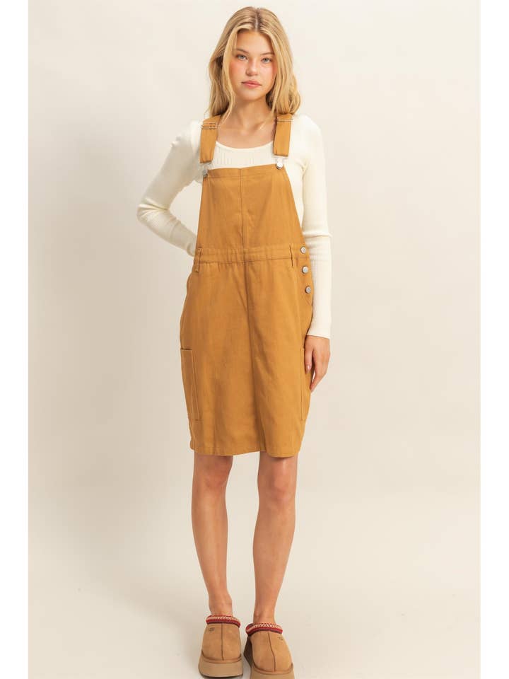Buttoned Overall Dress for wholesale by HYFVE