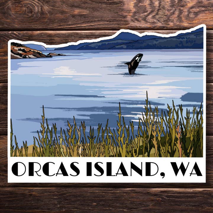 Wild Life Design Co. - Wholesale Sticker - Orcas Island, Washington Sticker | Waterproof Decal0