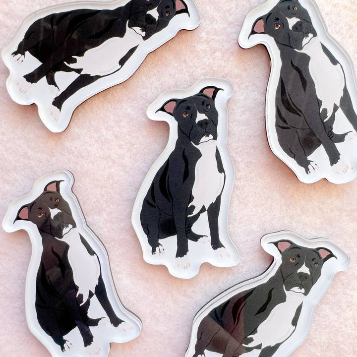 Our Cheery Corner - Wholesale Magnet - Pit Bull (black) Magnet