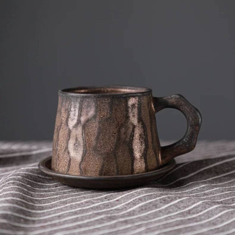 Gohobi （We cover U.S. import duties） - Wholesale Coffee Mug - Gohobi Colourful Handmade Stoneware Coffee Mug and Saucer Set4