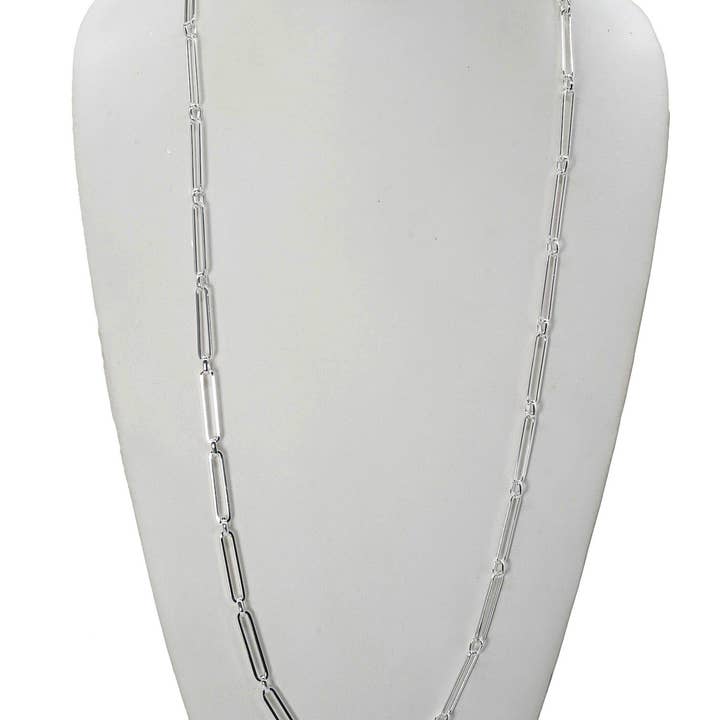 MiMi Wholesale - Wholesale Link & Chain Necklace - Long Oval Chain Toggle Link & Chain Necklace