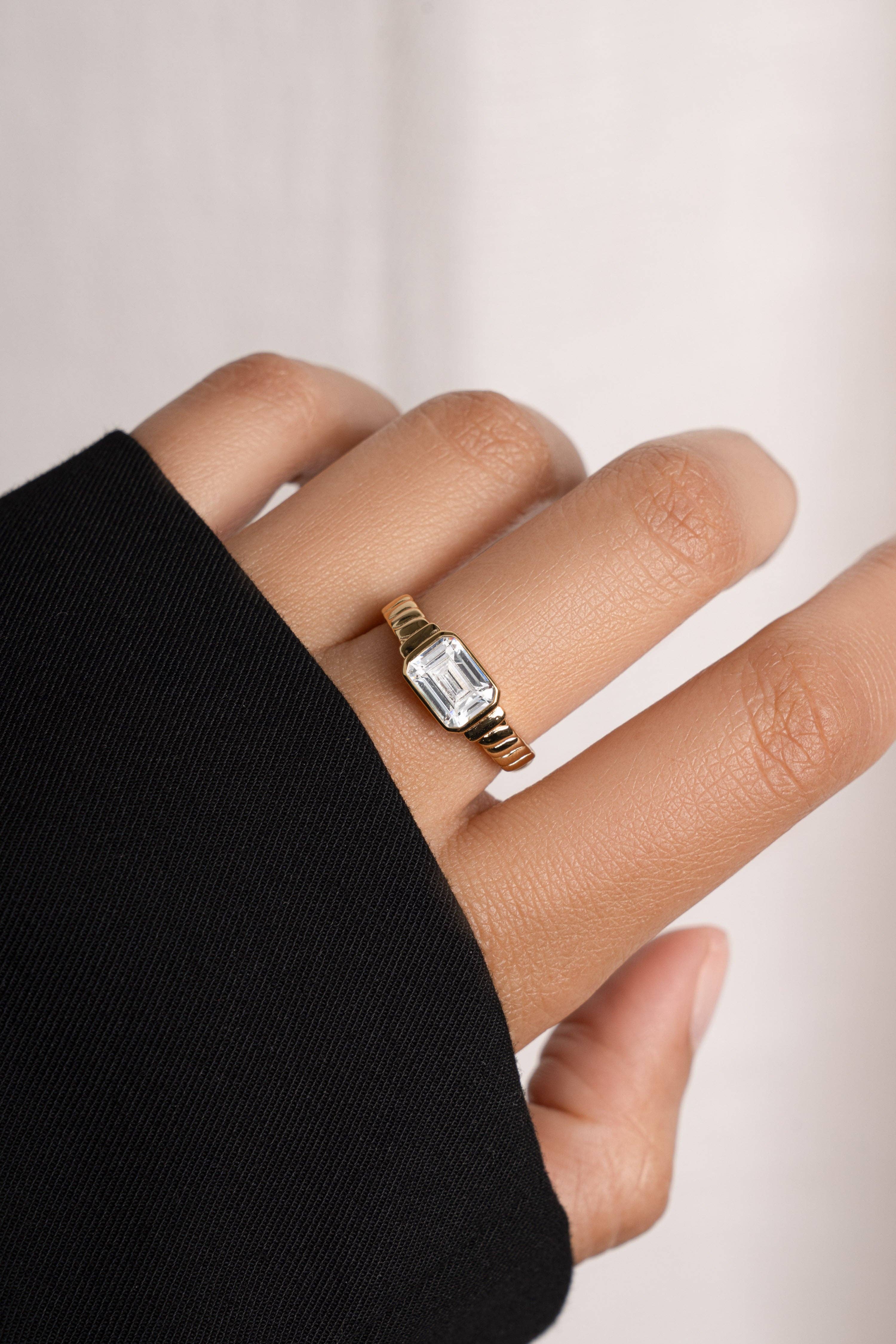 Sami Jewels – Engroshandel Solitairering – Hvid CZ-udtalelsesring1