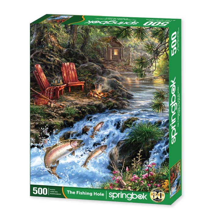 The Fishing Hole 500 Piece Jigsaw Puzzle for wholesale by Springbok Puzzle